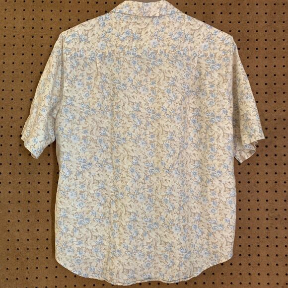 Lands' End Linen Shirt Top Button Down Casual Cottagecore Floral Dainty 90s 18 - Picture 5 of 5